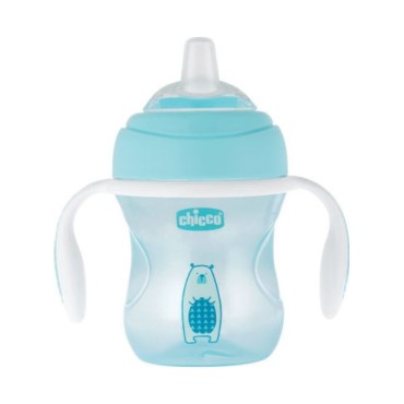 Chicco Transition Cup 4m+ Σιελ Με Στόμιο Σιλικόνης 200ml