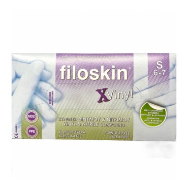 Filoskin Γάντια XVinyl Χωρίς Πούδρα Small x 100 Τμχ