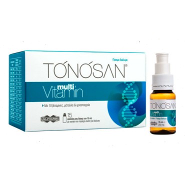Uni-Pharma Tonosan Multivitamin 15ml 15 Φιαλίδια