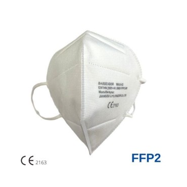 Μάσκα Προστασίας FFP2 Λευκή, Χωρίς Βαλβίδα, Πενταπλής Επίστρωσης, Μίας Χρήσης 1τεμ