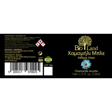 Bioland Αιθέριο Έλαιο Μπλε Χαμομήλι 20% (Σε Αμυγδαλέλαιο) 10ml