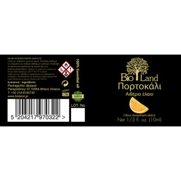 Bioland Αιθέριο Έλαιο Πορτοκάλι 10ml