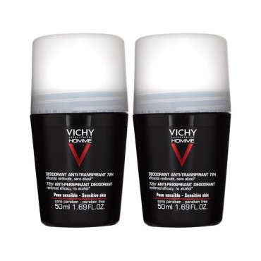 Vichy Homme Anti-Transpirant Control 72h 2 Τεμ 50% στο 2ρο Προϊόν