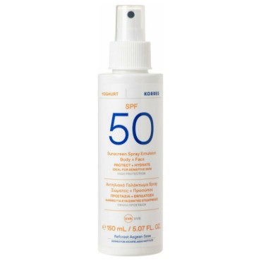 Korres Yoghurt Sunscreen Spray Emulsion Face & Body  SPF50 150ml