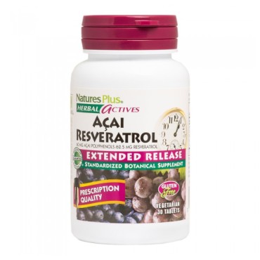 Nature's Plus Acai Resveratrol 30 φυτικές κάψουλες
