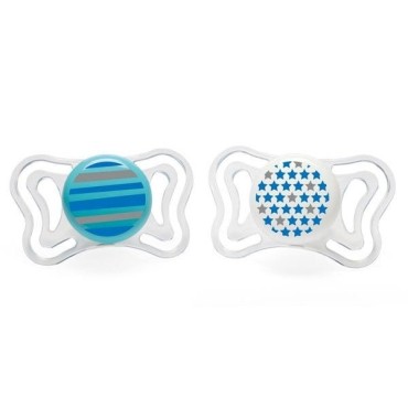 Chicco Physio Light Πιπίλες Σιλικόνης 71033.21 Σιελ 6-16m Με Θήκη 1 Τεμ