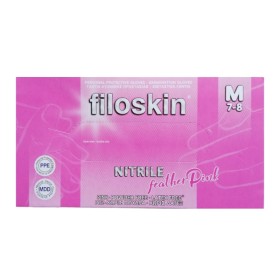 Filoskin Γάντια Νιτριλίου Χωρίς Πούδρα Medium Ρόζ x 100 Τμχ