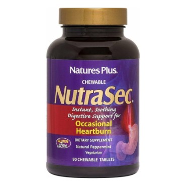 Nature's Plus NutraSec with Gastro-Block 90 μασώμενες ταμπλέτες