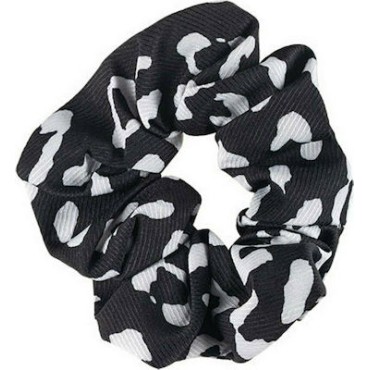 Medisei Μαύρο Εμπριμέ Λαστιχάκι Μαλλιών