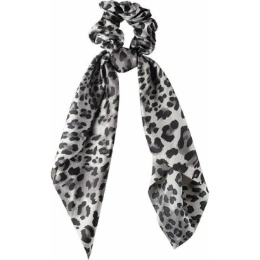 Medisei Γκρι Λεοπάρ Λαστιχάκι Μαλλιών Mε Mαντήλι