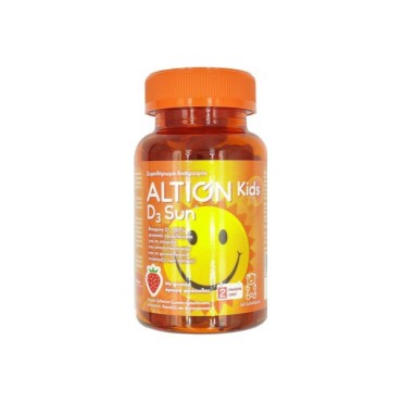 Altion Kids Vitamin D3 Sun Ζελεδάκια Με Γεύση Φράουλα x 60 Τμχ