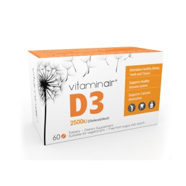 Medicair Vitaminair D3 2500iu 60 Ταμπλέτες