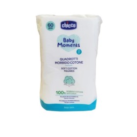 Chicco Baby Moments Μαντηλάκια Από Μαλακό Βαμβάκι x 60 Τμχ