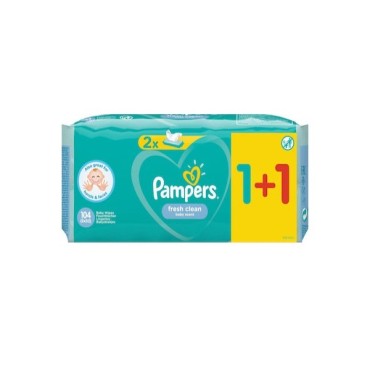 Pampers Fresh Clean Wipes 2 x 52 Τμχ