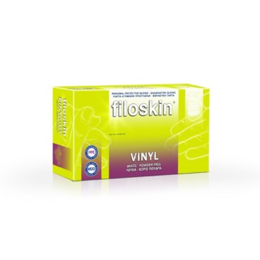 Filoskin Γάντια Βινυλίου Λευκά Χωρίς Πούδρα Large X 100 Τμχ