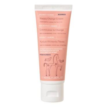 Korres Baby Βρεφική Κρέμα Αλλαγής Πάνας Συγκάματος Με Καρύδα & Αμύγδαλο 40ml