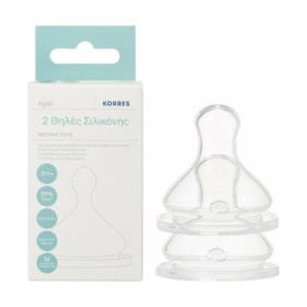 Korres Agali Θηλές Σιλικόνης Μεσαίας Ροής 3m+ 2τμχ