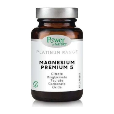 Power Of Nature Platinum Range Magnesium Premium 5 X 60 Caps