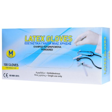 Soranus Γάντια Latex Medium X 100 Τμχ