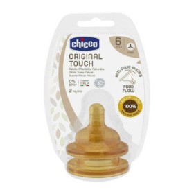 Chicco Θηλή από Καουτσούκ Ροής Φαγητού Original Touch 6m+ 2τμχ