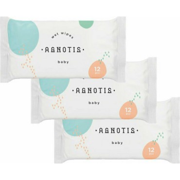 Agnotis Baby Wet Wipes Pocket 3x12τμχ