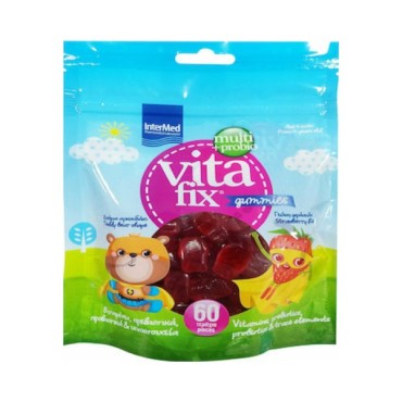 Intermed Vitafix Multi & Probio Gummies Pouch Φράουλα 60 τμχ