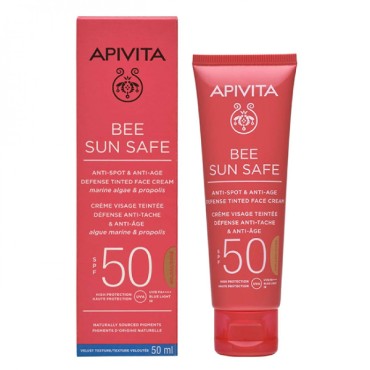 Apivita Bee Sun Safe Anti-spot & Anti-age Tinted Golden SPF50 50ml