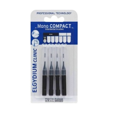 Elgydium Clinic Mono Compact 0.35mm σε χρώμα Μαύρο 4τμχ