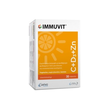 Immuvit C+D3+Zn X 30 Κάψουλες