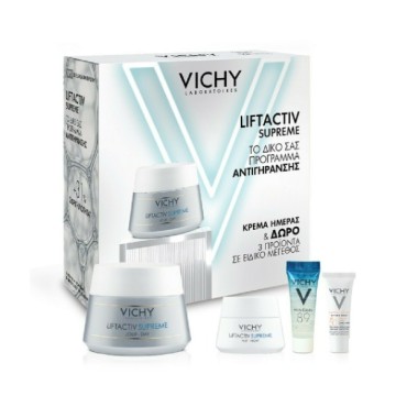 Vichy Promo Liftactiv Supreme Day Cream 50ml + ΔΩΡΟ Liftactiv Night Cream 15ml + Mineral 89 Booster 4ml + Capital Soleil UV-Age