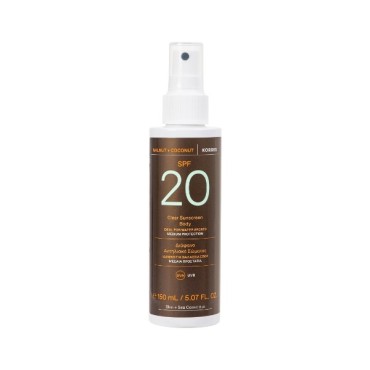 Korres Walnut + Coconut Διάφανο Αντηλιακό Σώματος SPF20 150ml