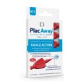 Omega Pharma Plac Away Triple Action Μεσοδόντια Βουρτσάκια 0.5mm Κόκκινο 6τμχ