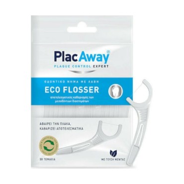 PlacAway Eco Flosser Οδοντικό Νήμα με Λαβή 30τμχ