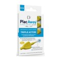 Omega Pharma Plac Away Triple Action Μεσοδόντια Βουρτσάκια 0.7mm Κίτρινο 6τμχ