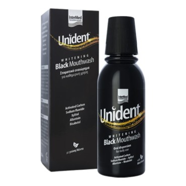 Intermed Unident Whitening Black Mouthwash 250ml