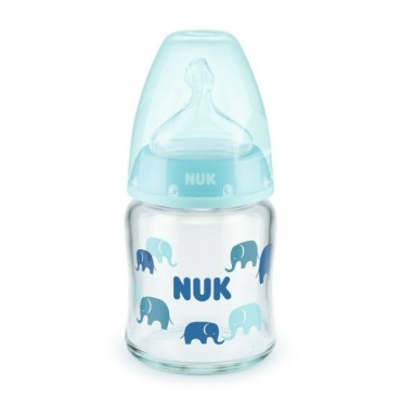 Nuk First Choice Γυάλινο Μπιμπερό Θηλή Σιλικόνης 0-6m 120ml (10.747.117)