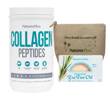 Nature's Plus Collagen Peptides 294gr + Νεσεσέρ & Αποτοξινωτικό Σαπούνι