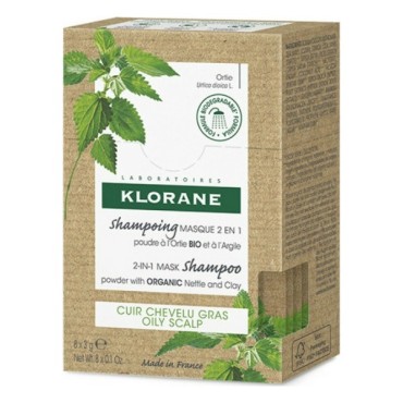 Klorane Mask Shampoo 2 IN 1 Ortie 8 Φακελάκια X 3gr