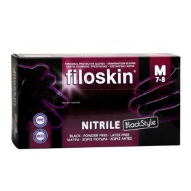 Filoskin Γάντια Νιτριλίου Χωρίς Πούδρα Medium Blackstyle x 100 Τμχ