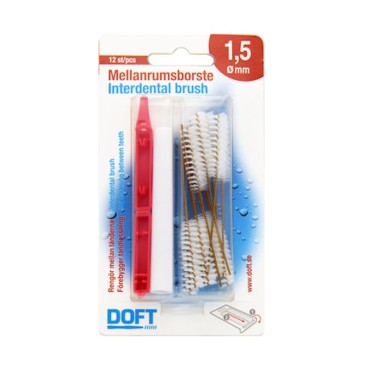 Doft Συναρμολογούμενα Μεσοδόντια Βουρτσάκια 1,5mm X 12 τμχ