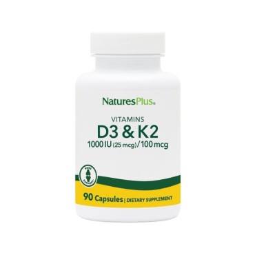 Nature's Plus Vitamin D3 1000 IU W/K2 100 Mcg X 90 Veggie Caps