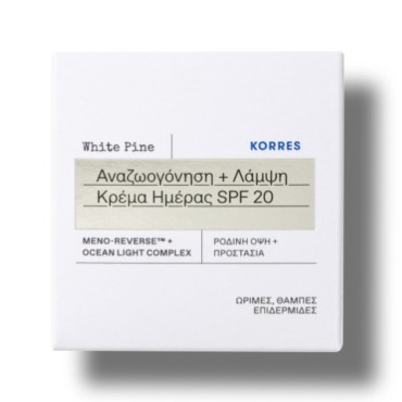 Korres White Pine Λευκή Πεύκη Αναζωογόνηση & Λάμψη Κρέμα Ημέρας SPF20 40ml