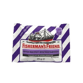 Fisherman's Friend Με Γεύση Μαύρου Φραγκοστάφυλου Χωρίς Σάκχαρα 25gr