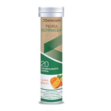 Genecom Terra Echinacea 20 Αναβράζοντα Δισκία Με Γεύση Πορτοκάλι