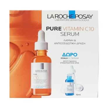 La Roche Posay Promo Pure Vitamin C10 Serum 30ml & Δώρο Hyalu B5 Serum 10ml