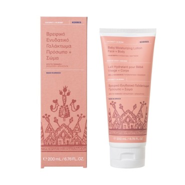 Korres Coconut + Almond Βρεφικό Ενυδατικό Γαλάκτωμα Πρόσωπο & Σώμα 200ml