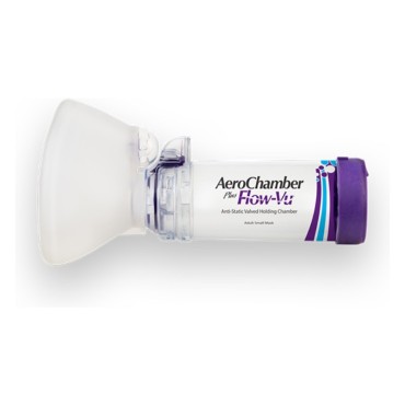 Aerochamber Mask Plus Flow Vu Ενηλίκων Μωβ