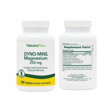 Nature's Plus Promo Dyno-Mins Magnesium 250 mg X 90 Tabs & Sustained Release Mega-Stress 30 Tabs