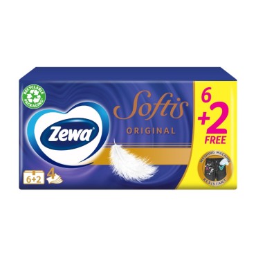 Zewasoft Χαρτομάντηλα Τσέπης x 6 + 2 Δώρο