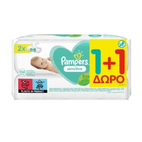 Pampers Sensitive Baby Wipes x 52 Τμχ 1+1 Δώρο